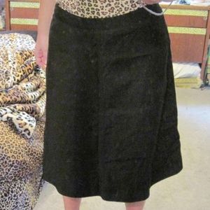 Black GAP Size 6 100% Cotton Pegged Past Knee Dress Skirt Business Casual Basic